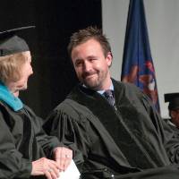 Helen DeVos with Rick DeVos at an event.